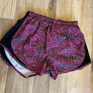 Nike DRI-FIT athletic shorts Medium Pink Cheetah